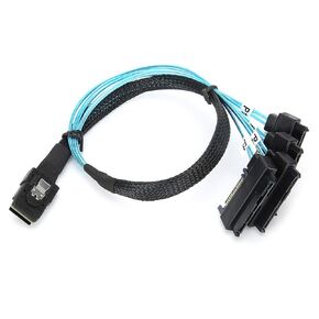 Acouto SAS Cable 29P SFF-8087 to SFF-8482 Server Data Line | 12Gbps High Performance Computer Accessories Optimized