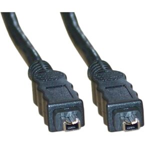 CableWholesale Firewire 400 4-pin to 4-Pin Cable, Male to Male iLink DV Cable, 4-Pin/4-Pin IEEE 1394a, Black, Firewire 400 IEEE 1394a Cord for Computer Laptop, 10 Feet