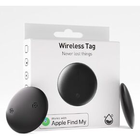Smart Tag Bluetooth Luggage Tracker, IP68 Waterproof Air Tracker Works with Find My (iOS Only), Finder Locator for Keys, Luggage, Backpack, Wallet (1 Pack)