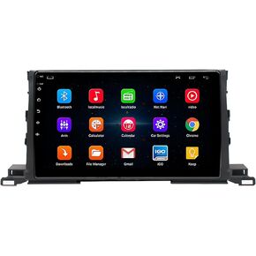 1set Car Stereo Radio Compatible with Toyota Highlander 2014-2019 10.1 Inch Touchscreen 2G/32G Storage CarPlay Integration with Factory Camera Compatibility
