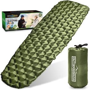 Sleeping Pad for Camping - Patented Camp Mat, Ultralight - Best Compact Inflatable Air Mattress for Adults & Kids - Lightweight Hiking, Backpacking, Outdoor & Travel Gear