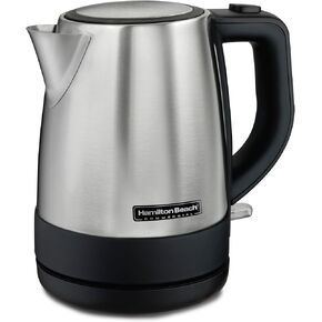 Hamilton Beach Commercial HKE110 Electric Kettle, 1 Liter Capacity, Cord-Free Serving, Water-Level Window, Auto Shutoff with Boil-Dry Protection, Hospitality Rated
