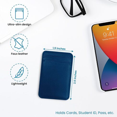 OTM Essentials أساسيات محفظة الهاتف الجلدية فو ، مغناطيسي أنيق ، متوافق مع أجهزة Magsafe ، يحمل البطاقات ، معرف الطالب ، تمريرة ، إلخ ، والوردي الفاتح in Saudi Arabia