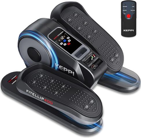 KeppiFitness Under Desk Elliptical Machine, Ellipse Leg Exerciser Equipment for Home, Electric Seated Pedal for Legxercise with Remote Control, Mini Elliptical Machine for Seniors and Adults in Saudi Arabia