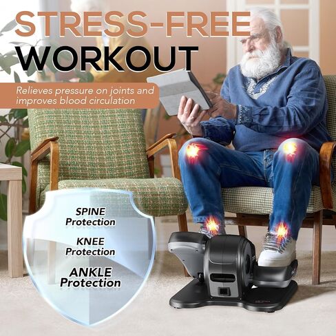 KeppiFitness Under Desk Elliptical Machine, Ellipse Leg Exerciser Equipment for Home, Electric Seated Pedal for Legxercise with Remote Control, Mini Elliptical Machine for Seniors and Adults in Saudi Arabia