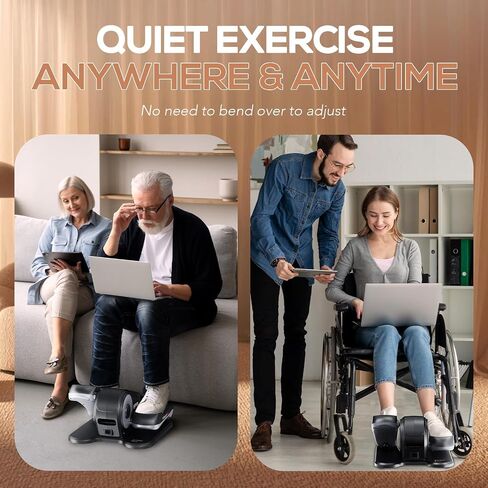 KeppiFitness Under Desk Elliptical Machine, Ellipse Leg Exerciser Equipment for Home, Electric Seated Pedal for Legxercise with Remote Control, Mini Elliptical Machine for Seniors and Adults in Saudi Arabia