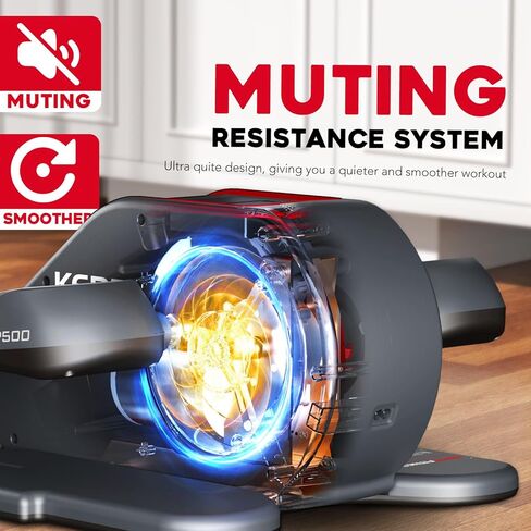 KeppiFitness Under Desk Elliptical Machine, Ellipse Leg Exerciser Equipment for Home, Electric Seated Pedal for Legxercise with Remote Control, Mini Elliptical Machine for Seniors and Adults in Kuwait