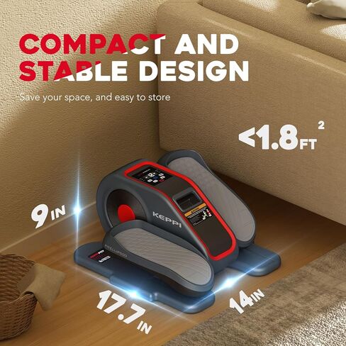 KeppiFitness Under Desk Elliptical Machine, Ellipse Leg Exerciser Equipment for Home, Electric Seated Pedal for Legxercise with Remote Control, Mini Elliptical Machine for Seniors and Adults in Kuwait