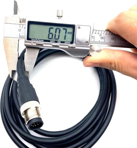 M12 12 Pin Male Connector Cable, A Code Straight Molding Cable Male Aviation Sensor Electrical PVC Cable Industrial Molded Cable AWG26 (2M) in Saudi Arabia