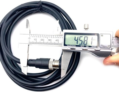 M12 12 Pin Male Connector Cable, A Code Straight Molding Cable Male Aviation Sensor Electrical PVC Cable Industrial Molded Cable AWG26 (2M) in Saudi Arabia