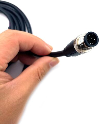 M12 12 Pin Male Connector Cable, A Code Straight Molding Cable Male Aviation Sensor Electrical PVC Cable Industrial Molded Cable AWG26 (2M) in Saudi Arabia