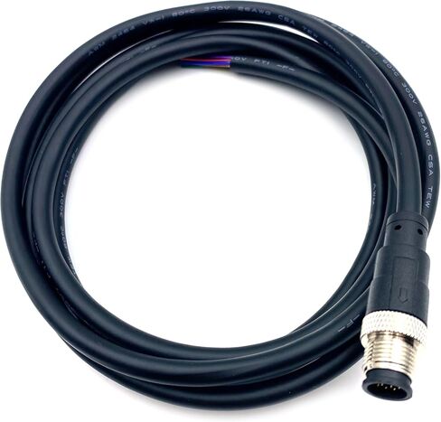 M12 12 Pin Male Connector Cable, A Code Straight Molding Cable Male Aviation Sensor Electrical PVC Cable Industrial Molded Cable AWG26 (2M) in Saudi Arabia