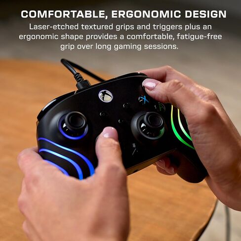 Turtle Beach Afterglow Wave Wired RGB Controller - مرخصة لسلسلة Xbox Series X | S ، Xbox One & Windows PCS - أزرار قابلة للتطبيق ، مشغلات شعر القاعة ، APPER APP - GRAY in Saudi Arabia
