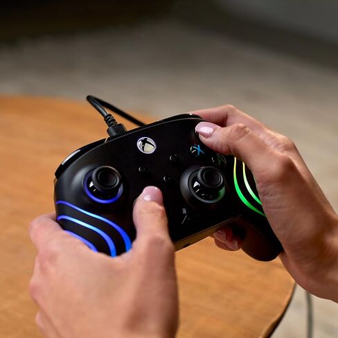 Turtle Beach Afterglow Wave Wired RGB Controller - مرخصة لسلسلة Xbox Series X | S ، Xbox One & Windows PCS - أزرار قابلة للتطبيق ، مشغلات شعر القاعة ، APPER APP - GRAY in Saudi Arabia