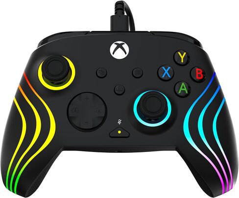 Turtle Beach Afterglow Wave Wired RGB Controller - مرخصة لسلسلة Xbox Series X | S ، Xbox One & Windows PCS - أزرار قابلة للتطبيق ، مشغلات شعر القاعة ، APPER APP - GRAY in Saudi Arabia