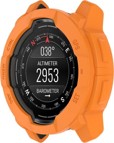 Compatible with Garmin Instinct 3 45MM 50MM Case, Soft Silicone Protector Face Cover Shell Protector Replacement Case Protective Frame for Garmin Instinct 3 Smartwatch (6colors, 50MM) in Saudi Arabia