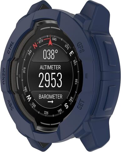 Compatible with Garmin Instinct 3 45MM 50MM Case, Soft Silicone Protector Face Cover Shell Protector Replacement Case Protective Frame for Garmin Instinct 3 Smartwatch (6colors, 50MM) in Saudi Arabia