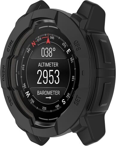 Compatible with Garmin Instinct 3 45MM 50MM Case, Soft Silicone Protector Face Cover Shell Protector Replacement Case Protective Frame for Garmin Instinct 3 Smartwatch (6colors, 50MM) in Saudi Arabia
