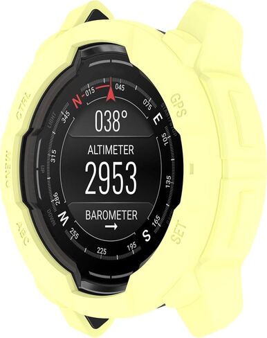 Compatible with Garmin Instinct 3 45MM 50MM Case, Soft Silicone Protector Face Cover Shell Protector Replacement Case Protective Frame for Garmin Instinct 3 Smartwatch (6colors, 50MM) in Saudi Arabia