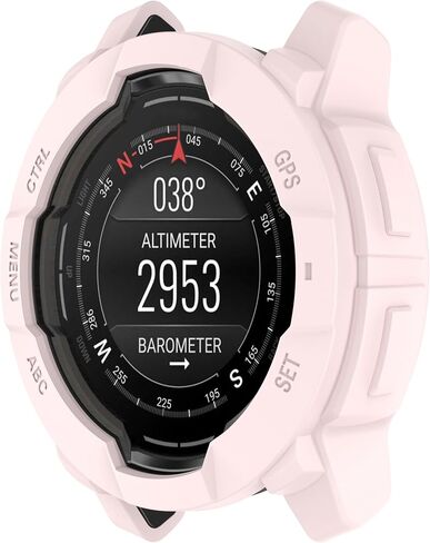 Compatible with Garmin Instinct 3 45MM 50MM Case, Soft Silicone Protector Face Cover Shell Protector Replacement Case Protective Frame for Garmin Instinct 3 Smartwatch (6colors, 50MM) in Saudi Arabia