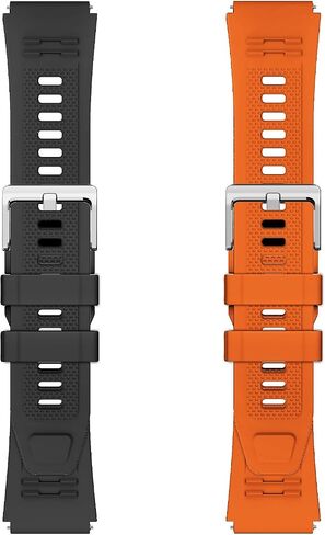 Smart Watch Band 22mm 2 Pack, for AMAZTIM Smart Watch Bands Replacement M2/T2, Compatible with KOSPET Tank M2/T2, TPU Sports Straps Bands, Adjustable Wristband, Men Black Camouflage Band in Saudi Arabia