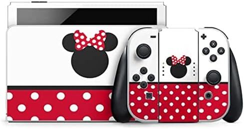 Skinit Skinit Gaming Gaming Skin متوافق مع Nintendo Switch OLED (2021) - تصميم رمز Minnie Mouse مرخص رسميًا in Kuwait