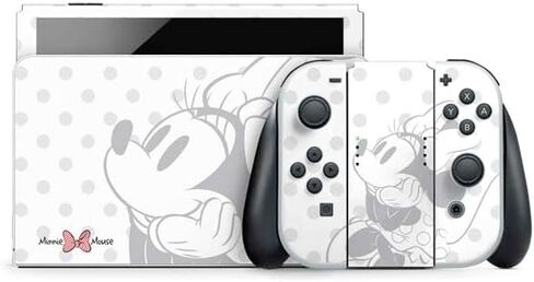 Skinit Skinit Gaming Gaming Skin متوافق مع Nintendo Switch OLED (2021) - تصميم رمز Minnie Mouse مرخص رسميًا in Kuwait