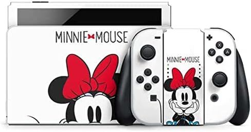 Skinit Skinit Gaming Gaming Skin متوافق مع Nintendo Switch OLED (2021) - تصميم رمز Minnie Mouse مرخص رسميًا in Kuwait