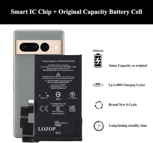 for Pixel 7 Battery Replacement Kit, Replacement Battery for Google Pixel 7 Model GVU6C, GQML3, GO3Z5 with Repair Tools Kit and User Manual in Kuwait