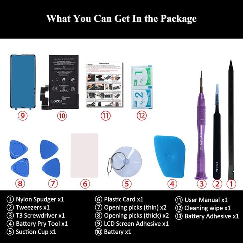 for Pixel 7 Battery Replacement Kit, Replacement Battery for Google Pixel 7 Model GVU6C, GQML3, GO3Z5 with Repair Tools Kit and User Manual in Kuwait