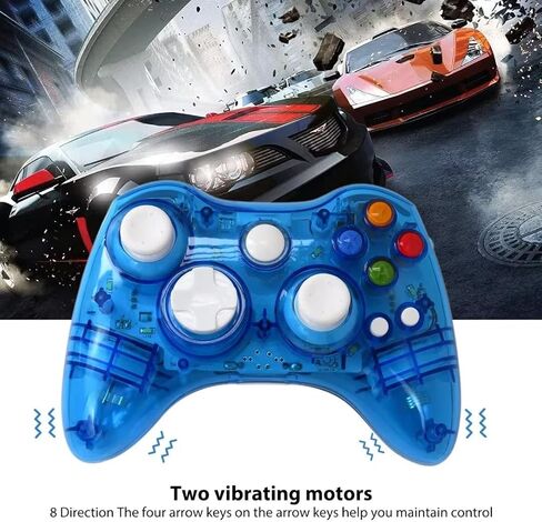 USONLINE911 2.4 جيجا هرتز وحدة تحكم اللاسلكي اللاسلكي متوافق مع وحدة التحكم Xbox 360 ، وألعاب Joypad مع تصميم عصا التناظرية غير متناظرة و 360 ° Operivilection. in Kuwait