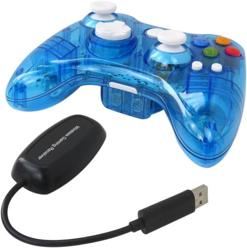 USONLINE911 2.4 جيجا هرتز وحدة تحكم اللاسلكي اللاسلكي متوافق مع وحدة التحكم Xbox 360 ، وألعاب Joypad مع تصميم عصا التناظرية غير متناظرة و 360 ° Operivilection. in Kuwait