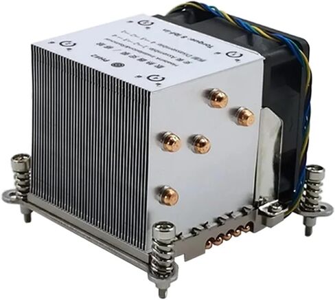 GOOD THERMAL 2U Server CPU CPU Dinkink لـ LGA115X LGA1200 LGA1366 CPU مبرد مع 6025 مروحة 6800 دورة في الدقيقة 5 -PIPE TDP حتى 165W (LGA1366) in Saudi Arabia