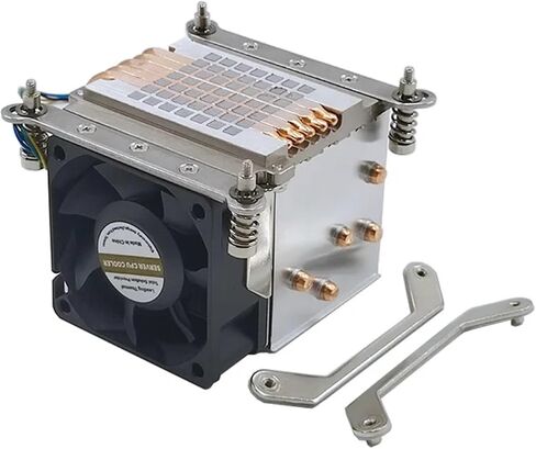 GOOD THERMAL 2U Server CPU CPU Dinkink لـ LGA115X LGA1200 LGA1366 CPU مبرد مع 6025 مروحة 6800 دورة في الدقيقة 5 -PIPE TDP حتى 165W (LGA1366) in Saudi Arabia