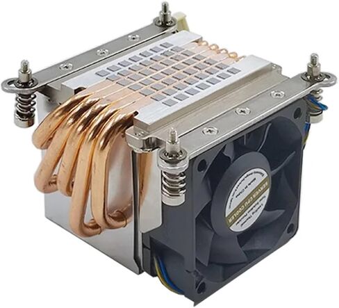 GOOD THERMAL 2U Server CPU CPU Dinkink لـ LGA115X LGA1200 LGA1366 CPU مبرد مع 6025 مروحة 6800 دورة في الدقيقة 5 -PIPE TDP حتى 165W (LGA1366) in Saudi Arabia