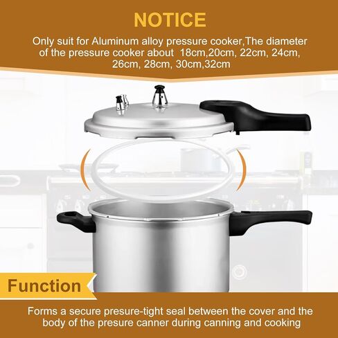 18/20/22/24/26/28/30/32cm Pressure Cooker Sealing Ring For Aluminum Alloy Pressure Cooker Pot, Stretchy Rubber Gasket, Pressure Seal Ring, Kitchen Cookware Accessories (A28-11in) in Saudi Arabia