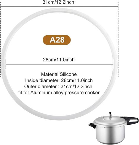18/20/22/24/26/28/30/32cm Pressure Cooker Sealing Ring For Aluminum Alloy Pressure Cooker Pot, Stretchy Rubber Gasket, Pressure Seal Ring, Kitchen Cookware Accessories (A28-11in) in Saudi Arabia