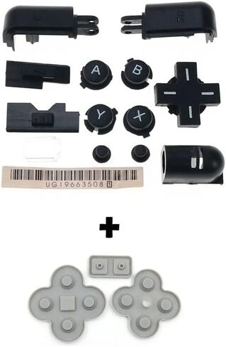 لاستبدال NDSL ABXY L R الأزرار الكاملة التي تم تعيينها مع مفتاح D-PAD لـ Nintendo DS Lite NDSL Console مع لوحة زر مطاطية موصلة (أحمر) in Saudi Arabia