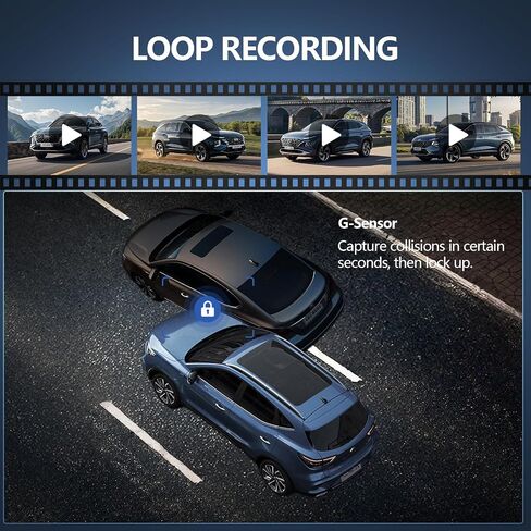 شاشة Carplay اللاسلكية مع 2K Dash Cam ، 8.1 بوصة استريو شاشة تعمل باللمس المحمولة مع Carplay & Android Auto ، الكاميرا الاحتياطية 1080 بكسل ، التحكم الصوتي ، Bluetooth ، رابط المرآة ، GPS التنقل in Kuwait