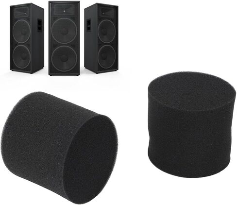 2pcs Speaker Port Tube Sponge, Upgrade Subwoofer Cabinet and Bass Air Vent Sponge Replacement, 90mm Diameter 80mm Height for Speakers in Saudi Arabia
