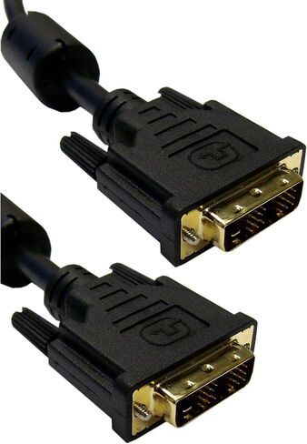 CableWholesale 17 Feet DVI-D Dual Link Cable with Ferrite, Black, DVI-D Male to DVI-D Male, 5 Meter, 28 AWG, Male to Male Cable, 2560 x 1600, DVI-D Cable, Computer Monitor Cable, DVI to DVI Cable in Saudi Arabia