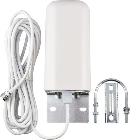 LTE High Gain 10dBi 4G 5G Outdoor Cellular Antenna - Omni-Directional with SMA Male Connector Cable (16.4FT/5M), Long Range Pole/Wall Mount Wide Band in Saudi Arabia