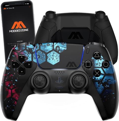 Moddedzone Smart Extreme Modded Controller + Anti Recoil | مجاذيف قابلة للتطبيق الظهر | الإبهام القابلة للتبديل | مشغلات الشعر | الأزرار التكتيكية | متوافق مع PS5 Console & PC | يتحكم التطبيق (أبيض) in Saudi Arabia
