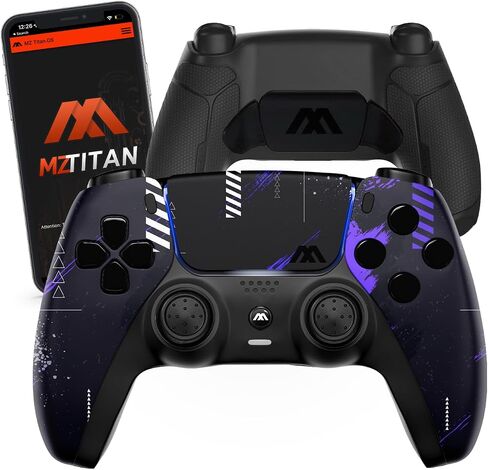 MODDEDZONE Smart Extreme Modded Controller + Anti Recoil | Back Remappable Paddles | Interchangeable Thumbsticks | Hair Triggers | Tactical Buttons | Compatible with PS5 Console & PC | APP controlled (White) in Saudi Arabia
