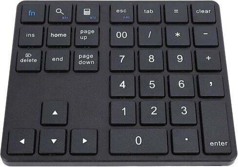 Heayzoki BT Number Pad, USB C Rechargeable 2.4G Numeric Keypad, External 35 Keys Keyboard with Receiver, for Smartphones, Laptops, Desktops, Tablets (Grey) in Saudi Arabia