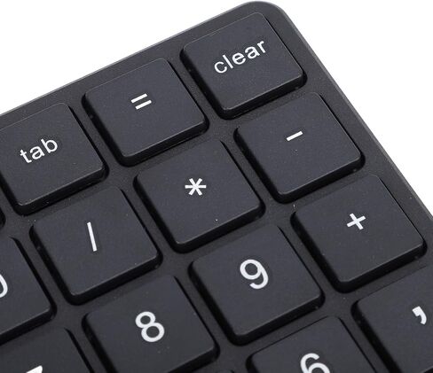 Heayzoki BT Number Pad, USB C Rechargeable 2.4G Numeric Keypad, External 35 Keys Keyboard with Receiver, for Smartphones, Laptops, Desktops, Tablets (Grey) in Saudi Arabia