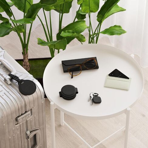 بطاقة محفظة Satechi Findall مع Find My ، Wallet Tracker Card مع تركت وراء الإخطار ، تنبيه الصوت والشحن اللاسلكي ، يعمل مع iPhone و iPad و Mac - Black in Kuwait