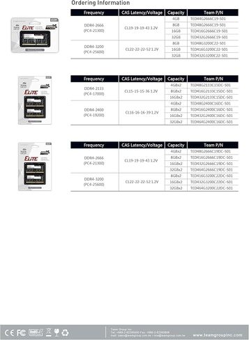 TeamGroup Elite DDR4 32GB KIT (2 × 16 جيجابايت) 2666 ميجا هرتز PC4-21300 CL19 غير متوفرة غير محدودة 1.2V SODIMM 260-PIN الكمبيوتر المحمول. in Saudi Arabia