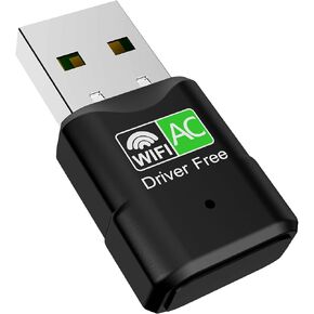 USB WiFi Adapter for Desktop PC, RENGOGA 600Mbps Dual Band 2.4G 5.8G Wireless WiFi Adapter for Laptop, Wireless Network Support Windows 11/10/8/7/Xp, USB Dongle for PC