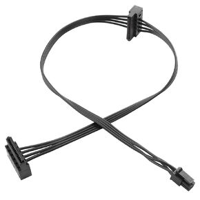ATX Mini 4PIN to Dual SATA 15 PIN Adapter Extension Cable for Mechanical HDDs SSDs DVD/CD-ROMs (17.9 in./45.5 cm)